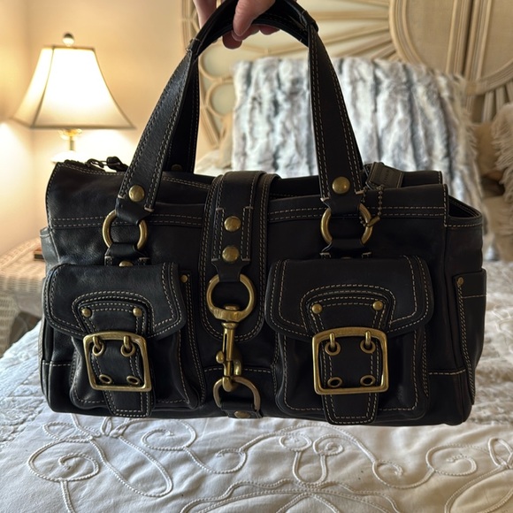 Coach Black Leather Satchel - Picture 9 of 15